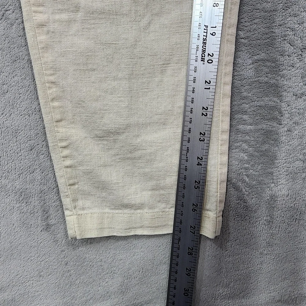 Cotton On Pants Mens S Ivory East Coast Textured Linen Chino Relaxed Summer